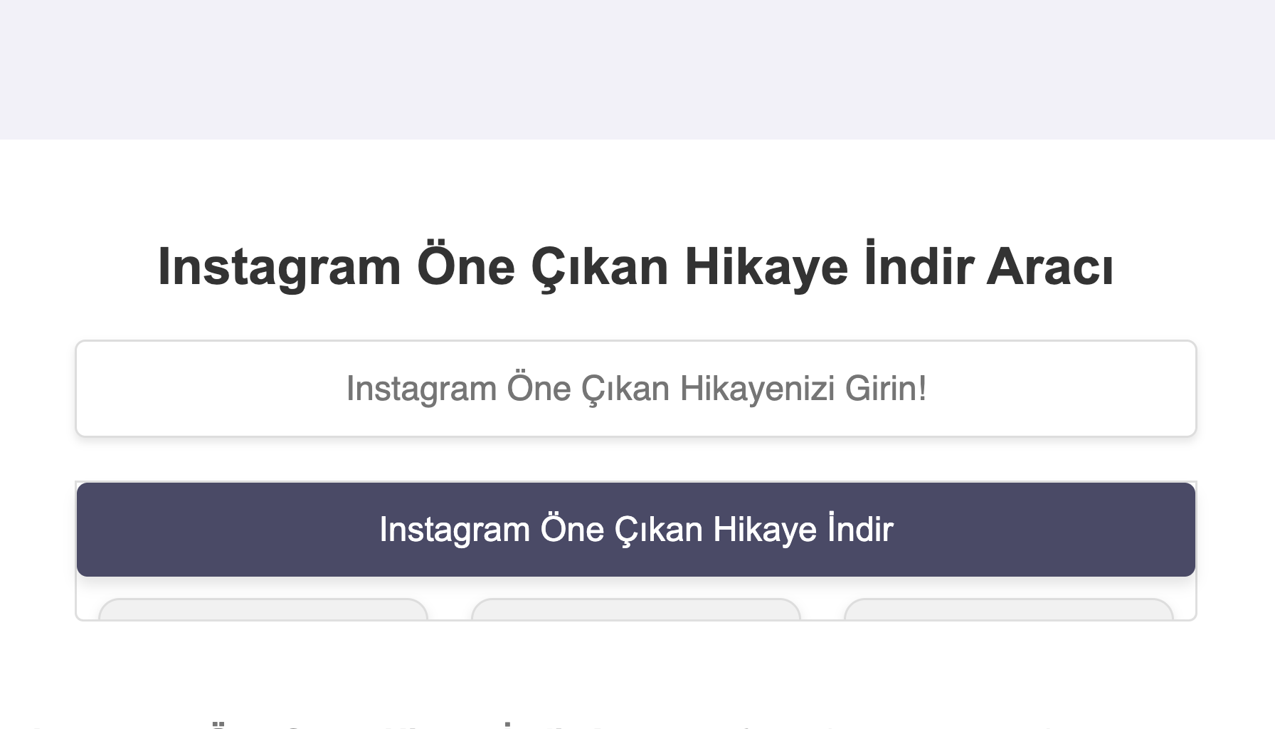 Instagram Öne Çıkan Hikaye İndirme Aracı