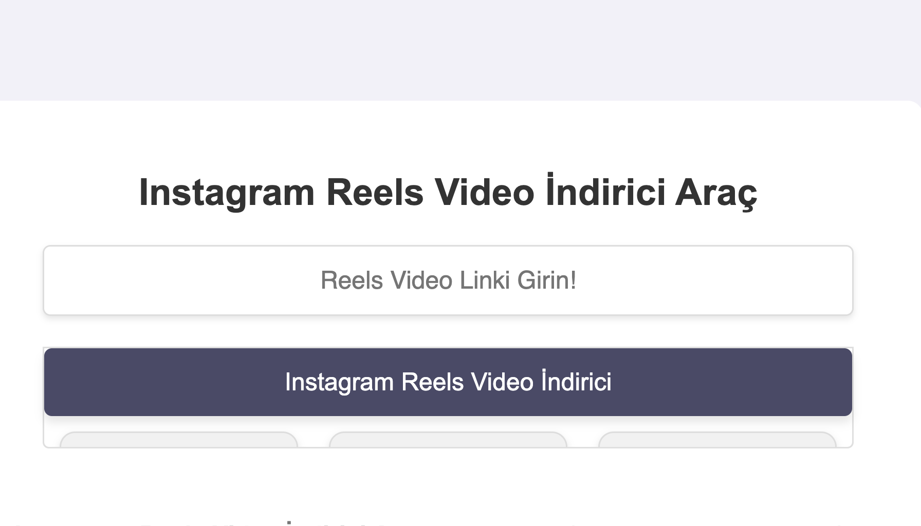 Instagram Reels Video İndirme Aracı