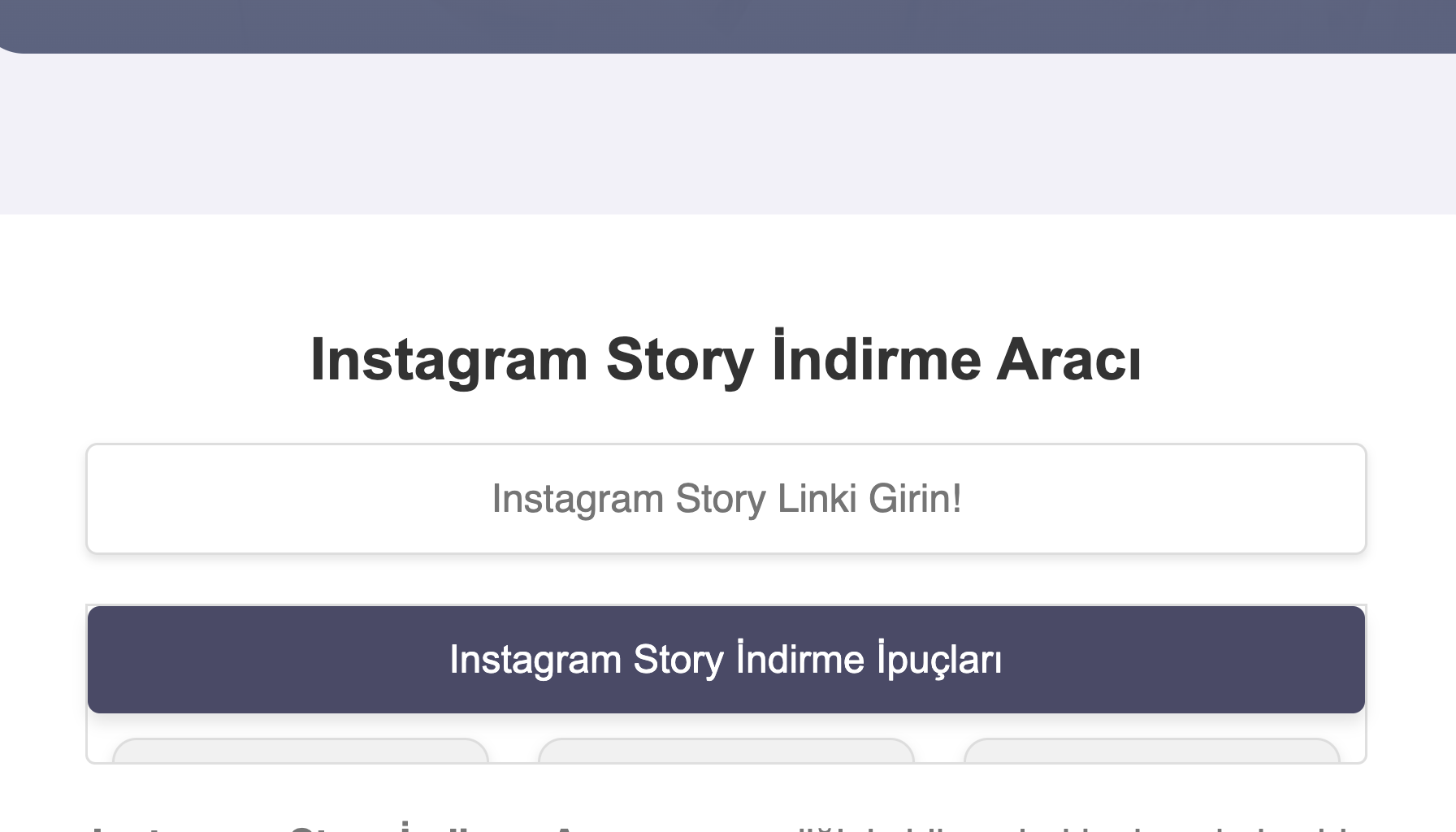 Instagram Story İndirme Aracı