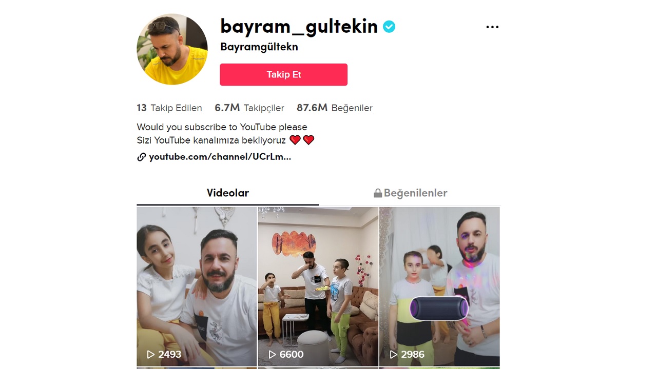 TikTok Fenomeni Bayram Gültekin